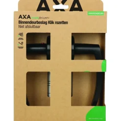 Deurbeslag Binnendeur|Deurklinken > AXA deurkrukset klik met ronde rozet zwart