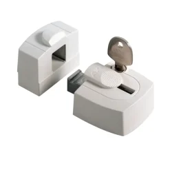Raambeslag|Raamsluiting > AXA Oplegslot voor raam SKG 1-ster binnendraaiend wit