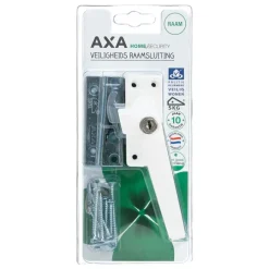 Raambeslag|Raamsluiting > AXA raamsluiting met slot SKG 1-ster rechts wit buitendraaiend