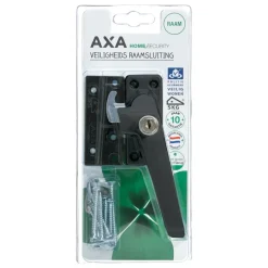 Raambeslag|Raamsluiting > AXA raamsluiting met slot SKG 1-ster rechts zwart buitendraaiend