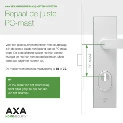Deurbeslag Buitendeur|Deurklinken > AXA veiligheidsbeslag Edge achterdeur zwart smal schild met SKG 3-sterren 72 mm