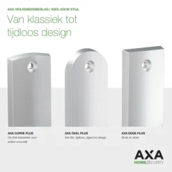 Deurbeslag Buitendeur|Deurklinken > AXA veiligheidsbeslag Edge voordeur zwart langschild met SKG 3-sterren 55 mm
