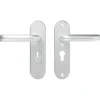 Deurbeslag Buitendeur|Deurklinken > AXA veiligheidsbeslag Oval achterdeur aluminium kortschild met SKG 3-sterren 52 mm