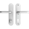 Deurbeslag Buitendeur|Deurklinken > AXA veiligheidsbeslag Oval achterdeur aluminium langschild met SKG 3-sterren 92 mm