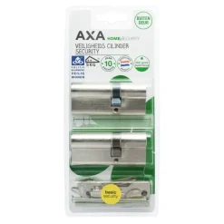 Cilinders|Cilinders > AXA veiligheidscilinder security 30-45mm SKG** gelijksluitend 2 stuks