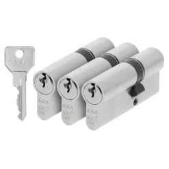 Cilinders|Cilinders > AXA veiligheidscilinder security 30-45mm SKG** gelijksluitend 3 stuks