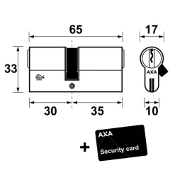 Cilinders|Cilinders > AXA veiligheidscilinder xtreme 30-35mm SKG***