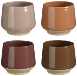 Beker donker rood donker grijs licht roze donker bruin - h7xd7cm