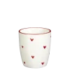 Beker hart rood - h8,5xd8cm