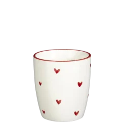 Beker hart rood - h8,5xd8cm