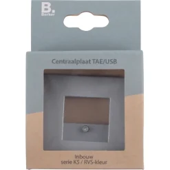 Afdekramen|Inbouw Schakelmateriaal > Berker K5 Afdekplaat USB RVS