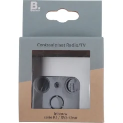 Inbouw Schakelmateriaal|Opbouw Schakelmateriaal > Berker K5 Centraalplaat Radio/TV RVS