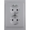 Inbouw Schakelmateriaal|Stopcontacten & Overige Contactdozen > Berker K5 Dubbel Stopcontact Geaard RVS