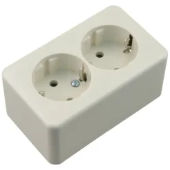 Opbouw Schakelmateriaal|Stopcontacten & Overige Contactdozen > Berker Opbouw Dubbel Stopcontact Wit