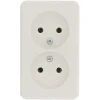 Opbouw Schakelmateriaal|Stopcontacten & Overige Contactdozen > Berker Opbouw Dubbel Stopcontact Wit