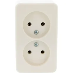 Opbouw Schakelmateriaal|Stopcontacten & Overige Contactdozen > Berker Opbouw Dubbel Stopcontact Wit