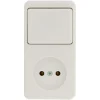 Opbouw Schakelmateriaal|Stopcontacten & Overige Contactdozen > Berker Opbouw Enkel Stopcontact met Schakelaar Wit