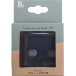 Inbouw Schakelmateriaal|Opbouw Schakelmateriaal > Berker Q1 Centraalplaat Radio/TV Antraciet