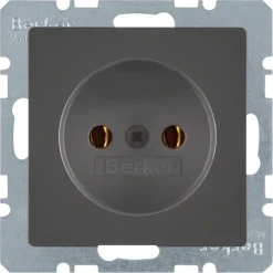 Inbouw Schakelmateriaal|Stopcontacten & Overige Contactdozen > Berker Q1 Enkel Stopcontact antraciet