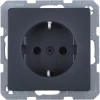 Inbouw Schakelmateriaal|Stopcontacten & Overige Contactdozen > Berker Q1 Enkel Stopcontact Geaard Antraciet