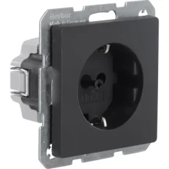 Inbouw Schakelmateriaal|Stopcontacten & Overige Contactdozen > Berker Q1 Enkel Stopcontact Geaard Antraciet