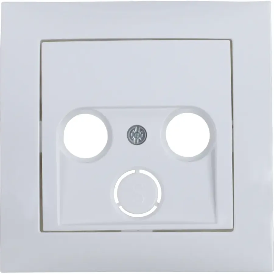 Inbouw Schakelmateriaal|Opbouw Schakelmateriaal > Berker S1 Centraalplaat Radio/TV Wit