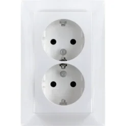 Inbouw Schakelmateriaal|Stopcontacten & Overige Contactdozen > Berker S.1 Dubbel Geaard Stopcontact Wit