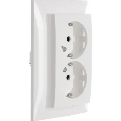 Inbouw Schakelmateriaal|Stopcontacten & Overige Contactdozen > Berker S.1 Dubbel Geaard Stopcontact Wit