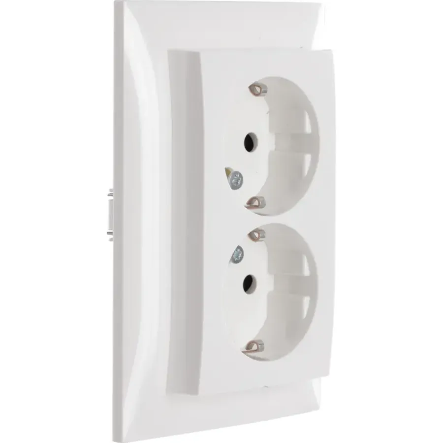 Inbouw Schakelmateriaal|Stopcontacten & Overige Contactdozen > Berker S.1 Dubbel Geaard Stopcontact Wit