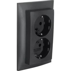 Inbouw Schakelmateriaal|Stopcontacten & Overige Contactdozen > Berker S.1 Dubbel Geaard Stopcontact antraciet