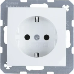 Inbouw Schakelmateriaal|Stopcontacten & Overige Contactdozen > Berker S.1 Enkel Geaard Stopcontact Wit