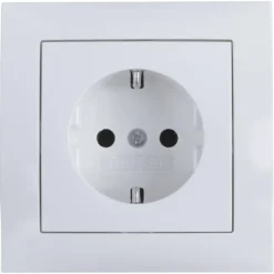 Inbouw Schakelmateriaal|Stopcontacten & Overige Contactdozen > Berker S.1 Enkel Geaard Stopcontact Wit