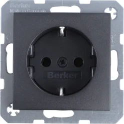 Inbouw Schakelmateriaal|Stopcontacten & Overige Contactdozen > Berker S.1 enkel geaard stopcontact antraciet