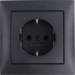 Inbouw Schakelmateriaal|Stopcontacten & Overige Contactdozen > Berker S.1 enkel geaard stopcontact antraciet