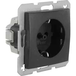 Inbouw Schakelmateriaal|Stopcontacten & Overige Contactdozen > Berker S.1 enkel geaard stopcontact antraciet