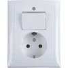 Inbouw Schakelmateriaal|Stopcontacten & Overige Contactdozen > Berker S.1 Geaard Stopcontact met Wisselschakelaar Wit