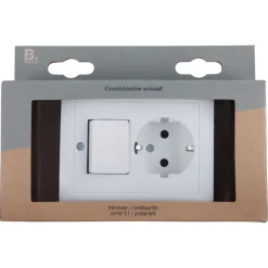 Inbouw Schakelmateriaal|Stopcontacten & Overige Contactdozen > Berker S.1 Geaard Stopcontact met Wisselschakelaar Wit