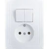 Inbouw Schakelmateriaal|Stopcontacten & Overige Contactdozen > Berker S.1 stopcontact met serieschakelaar wit