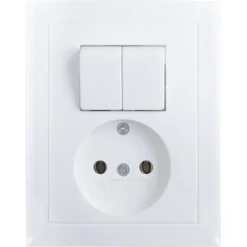 Inbouw Schakelmateriaal|Stopcontacten & Overige Contactdozen > Berker S.1 stopcontact met serieschakelaar wit