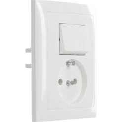 Inbouw Schakelmateriaal|Stopcontacten & Overige Contactdozen > Berker S.1 stopcontact met serieschakelaar wit
