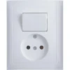 Inbouw Schakelmateriaal|Stopcontacten & Overige Contactdozen > Berker S.1 stopcontact met wisselschakelaar wit