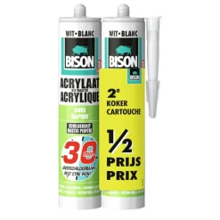 Toebehoren En Benodigdheden > Bison duopack acrylaatkit 30 minuten wit koker 300ml