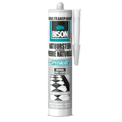 Toebehoren En Benodigdheden > Bison natuursteenkit transparant-grijs koker 310 ml
