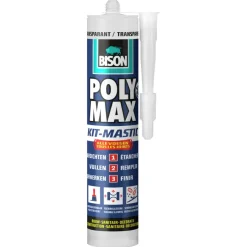 Toebehoren En Benodigdheden > Bison Poly Max afdichtingskit alle voegen transparant 280 ml
