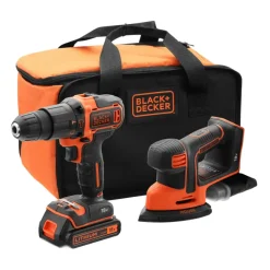 Accuboormachines|Boormachines > BLACK+DECKER accuklopboormachine BCK23S1S-QW + gratis Mouse detailschuurmachine 18 volt