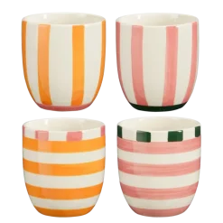 Bliss beker roze oranje - h9,5xd9cm
