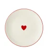 Bord hart rood - h1,5xd20,5cm