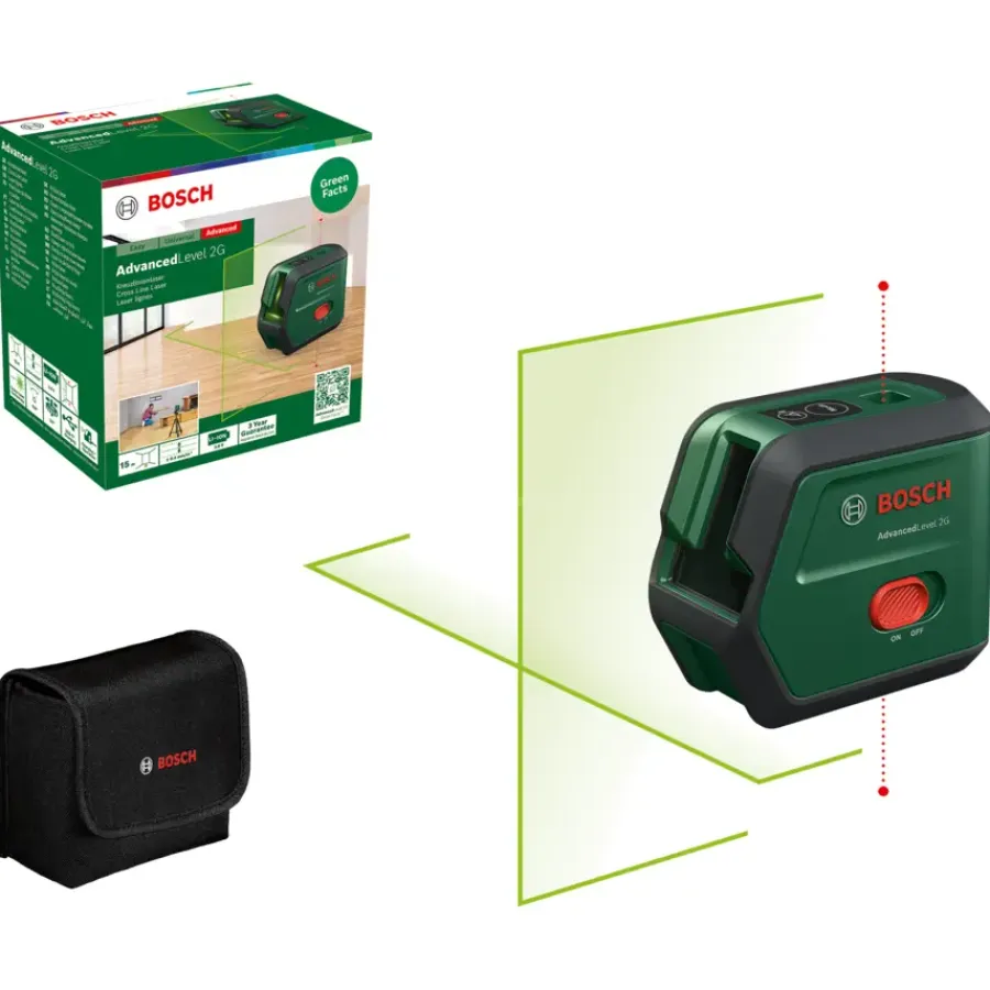 Kruislijnlasers|Waterpassen > Bosch kruislijnlaser AdvancedLevel 2G - Basic