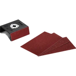 Multitool Accessoires > Bosch Starlock multitool accessoire - schuurplateu AUZ70G multifunctioneel incl. 4 schuurladen - K80/120 - 70 x 125 mm