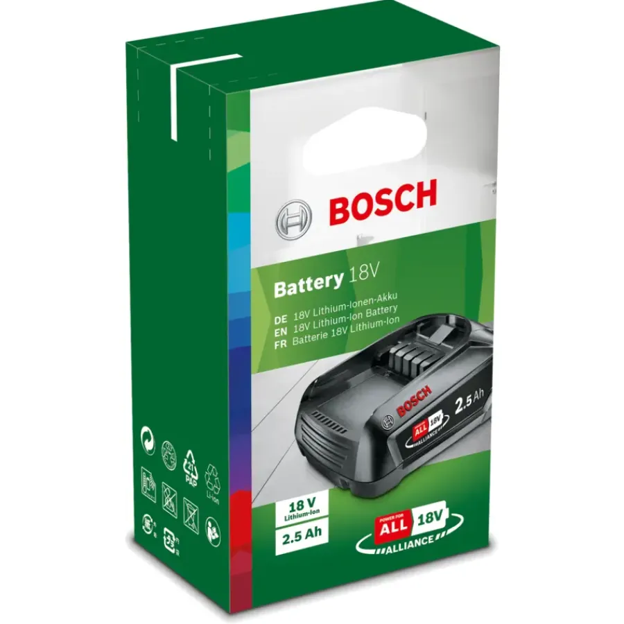 Overige Elektrisch Gereedschap Accessoires > Bosch 18V accu 2.5Ah voor het 'Power for All' accuplatform van , Gardena en o.a. Gloria